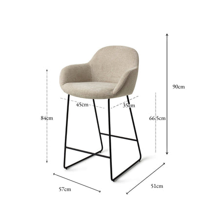 Kushi Bar Chair Ivory Ivy Slide Counter (65 cm)