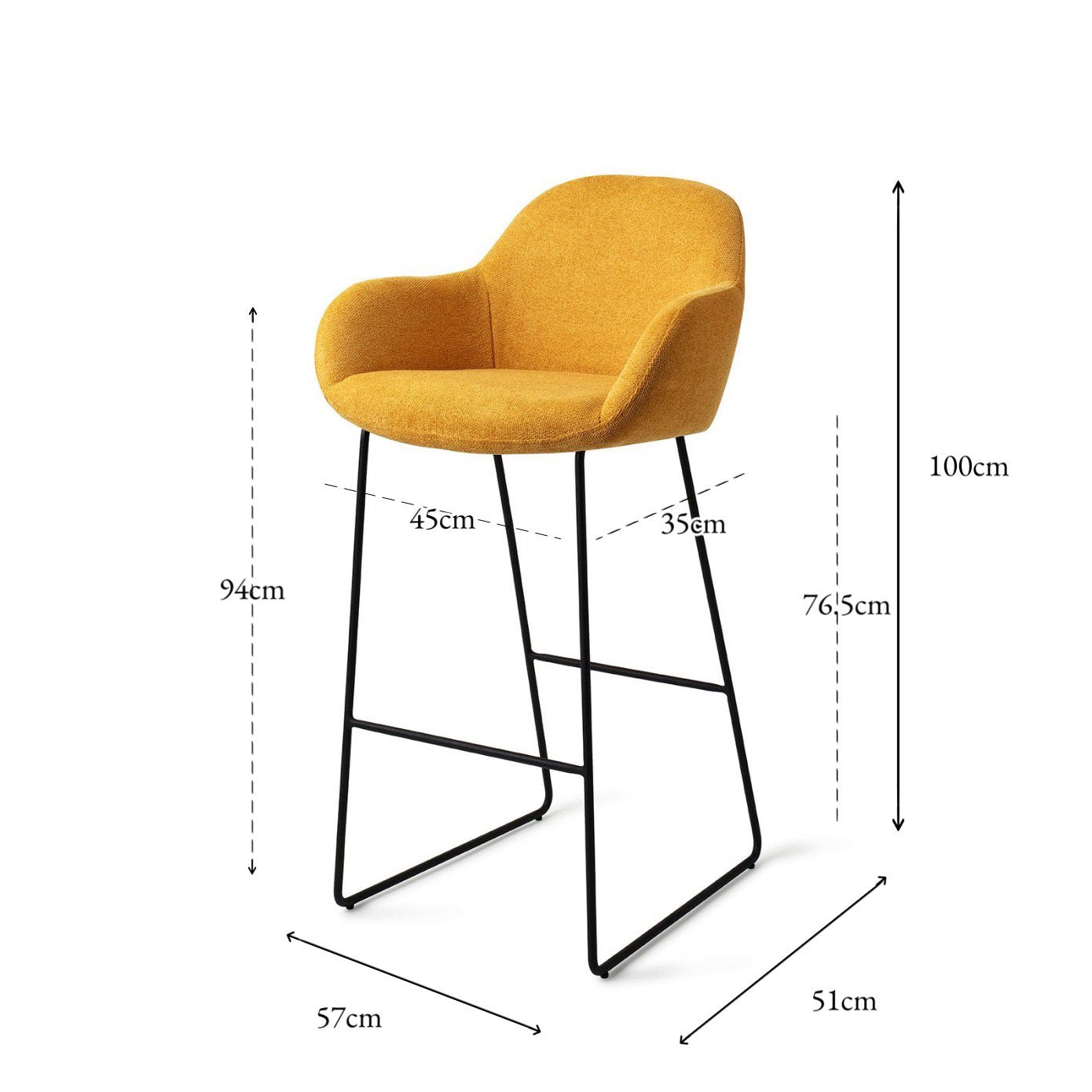 Kushi Bar Chair Sweet Corn Slide Bar (75 cm)