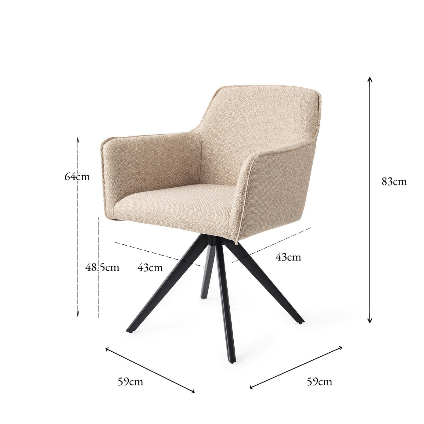 Hofu Dining Chair Wild Walnut Turn Black