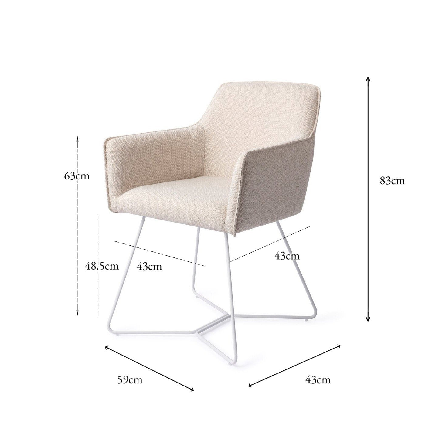Hofu Dining Chair Enoki Beehive White