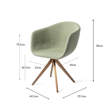 Yuni Dining Chair Jade Emperor Turn Rose