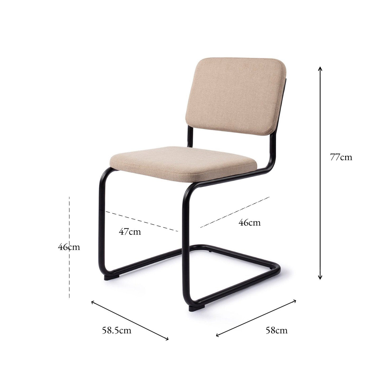 Mugi Dining Chair Mocha Mousse  Black