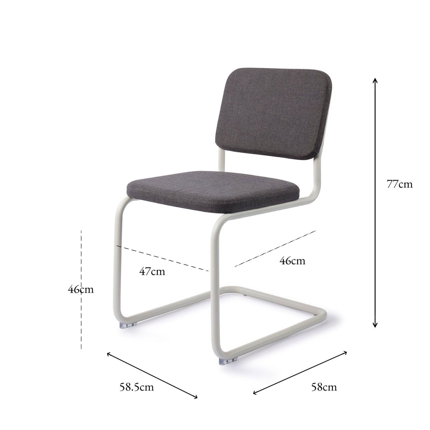 Mugi Dining Chair Inkwell  Ice