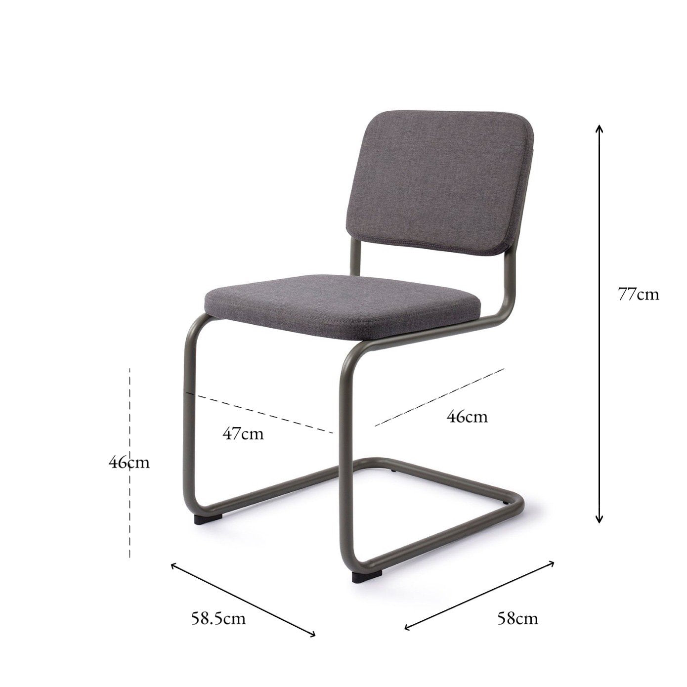 Mugi Dining Chair Inkwell  Olive