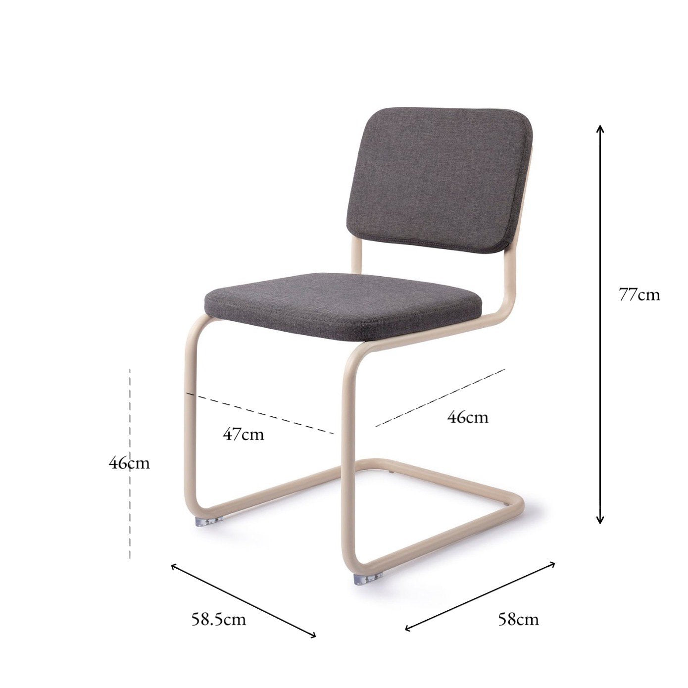 Mugi Dining Chair Inkwell  Pearl