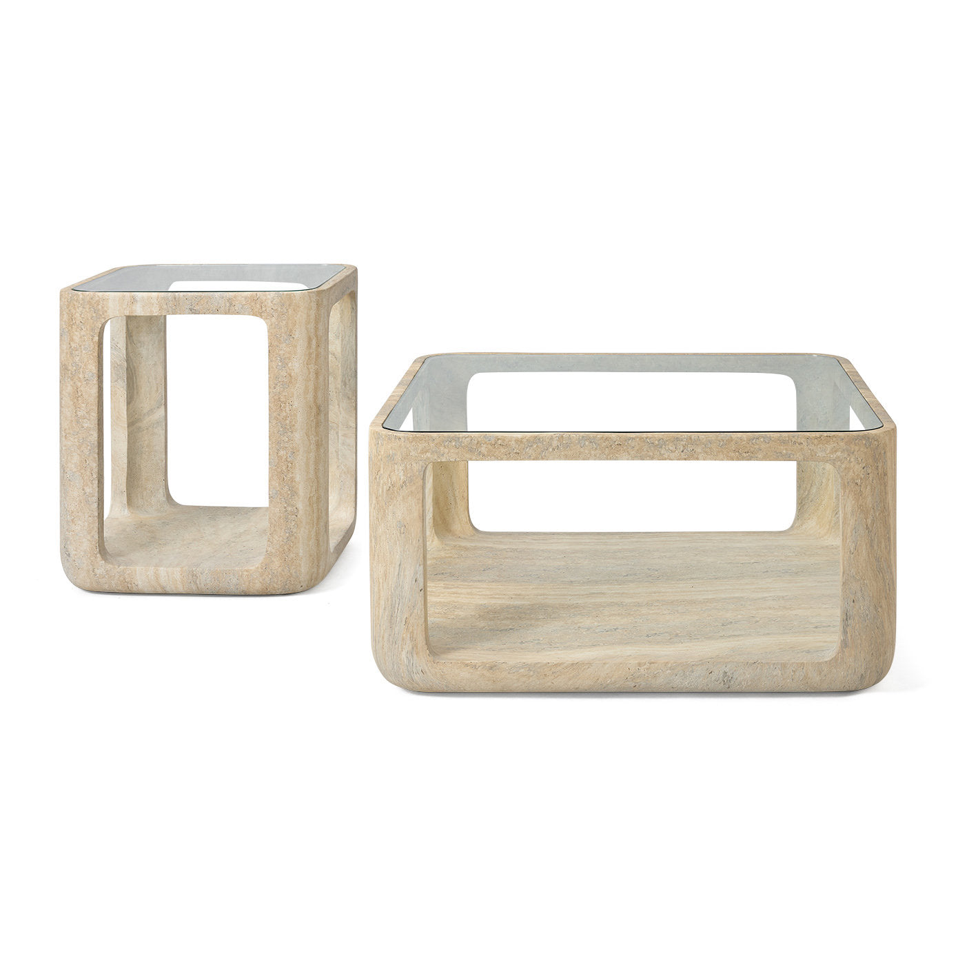 Yobeko Side Table Travertine