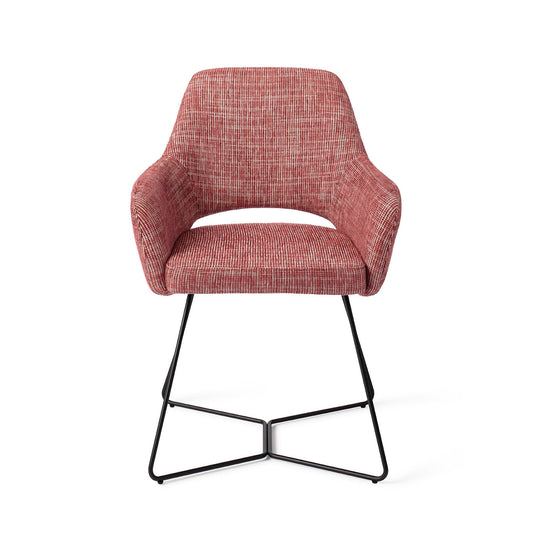 Yanai Dining Chair Berry Bars Beehive Black