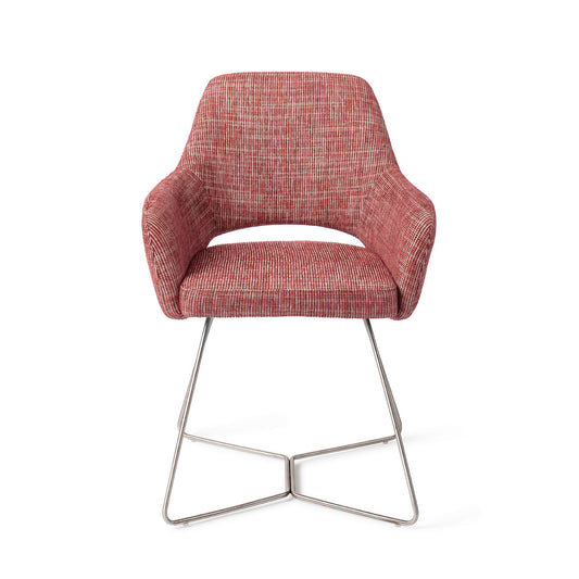Yanai Dining Chair Berry Bars Beehive Steel