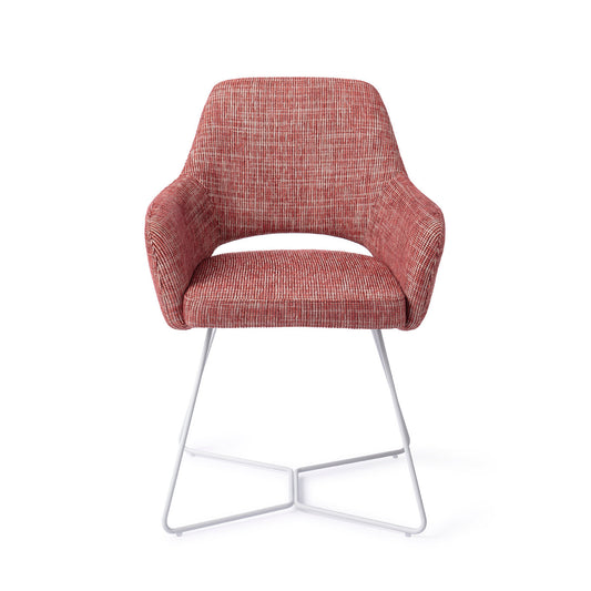 Yanai Dining Chair Berry Bars Beehive White