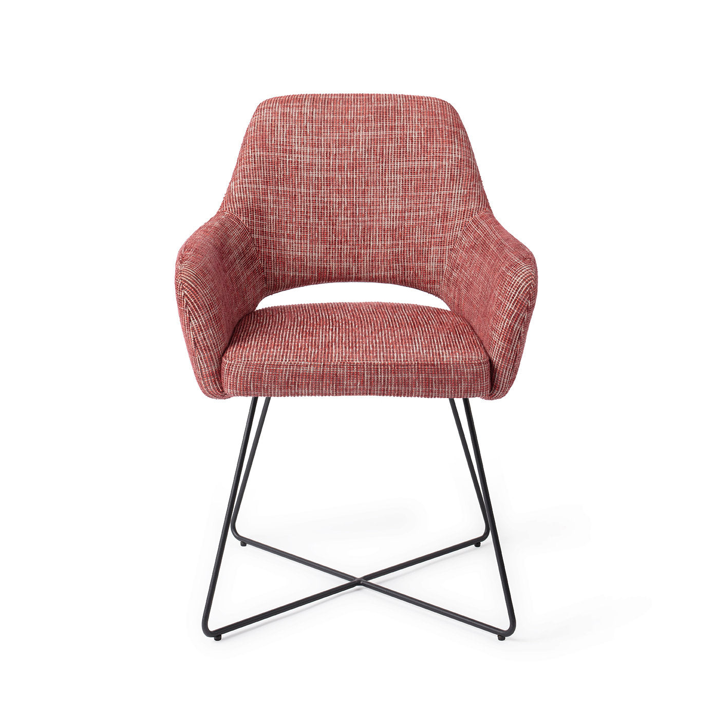 Yanai Dining Chair Berry Bars Cross Black