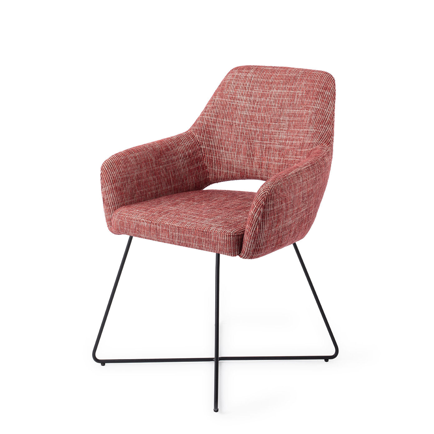 Yanai Dining Chair Berry Bars Cross Black