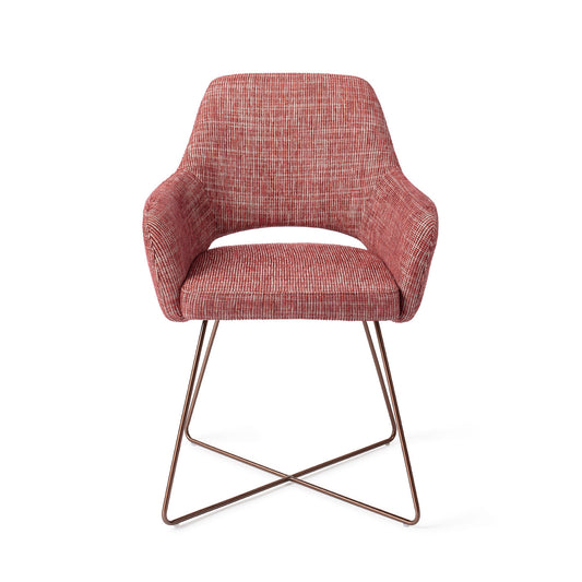 Yanai Dining Chair Berry Bars Cross Rose