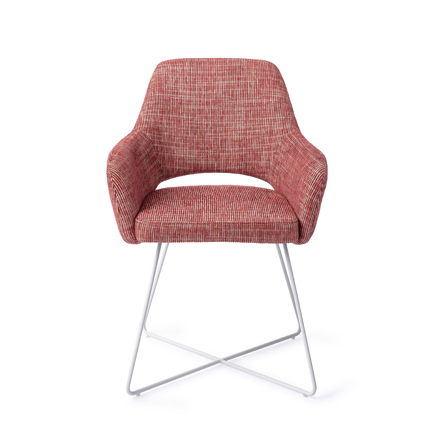 Yanai Dining Chair Berry Bars Cross White