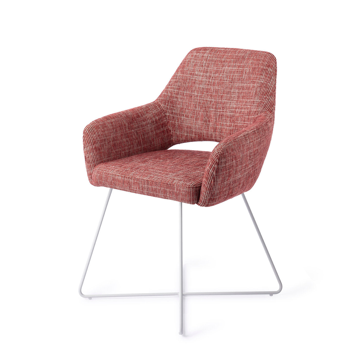 Yanai Dining Chair Berry Bars Cross White