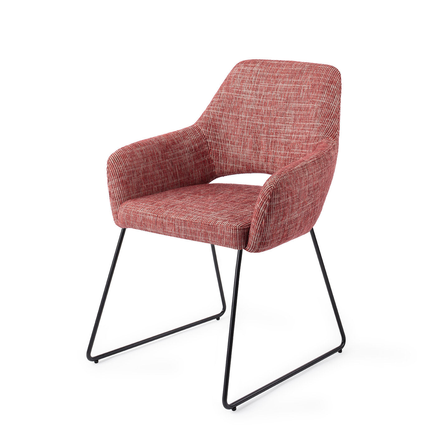 Yanai Dining Chair Berry Bars Slide Black