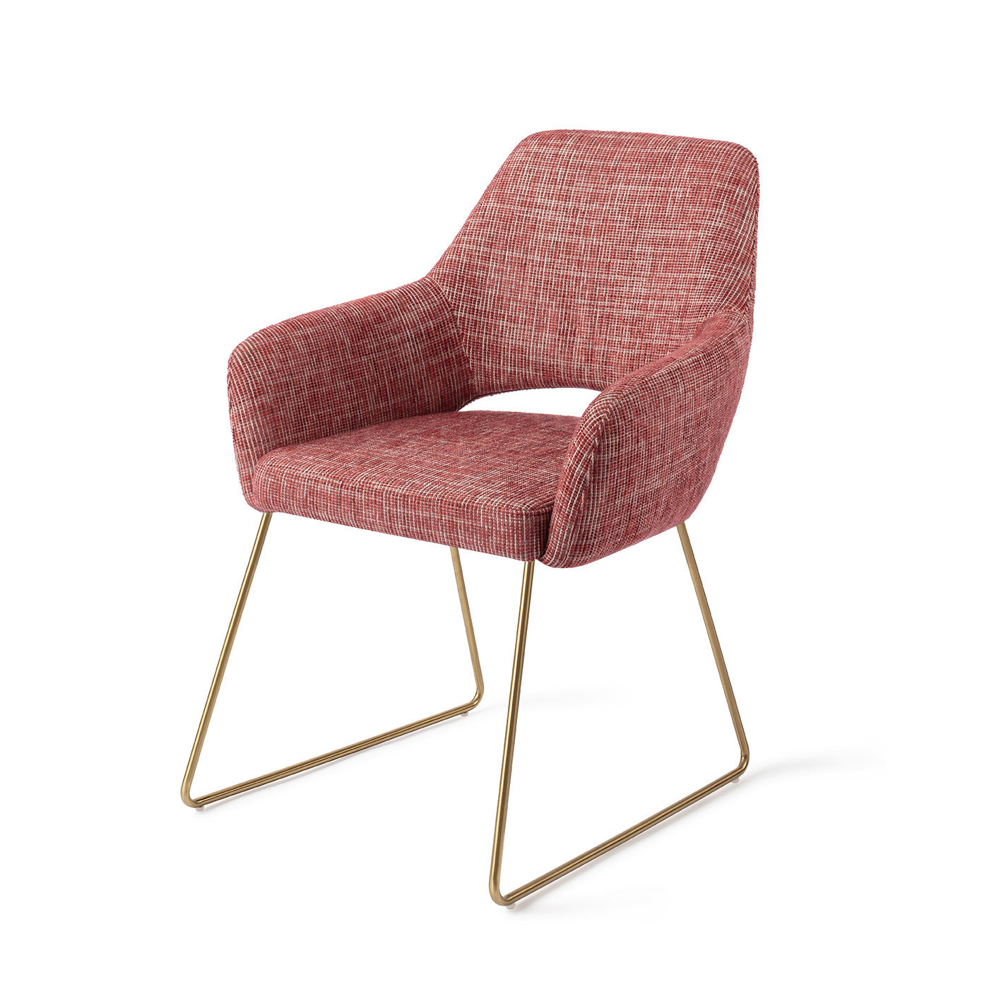 Yanai Dining Chair Berry Bars Slide Gold