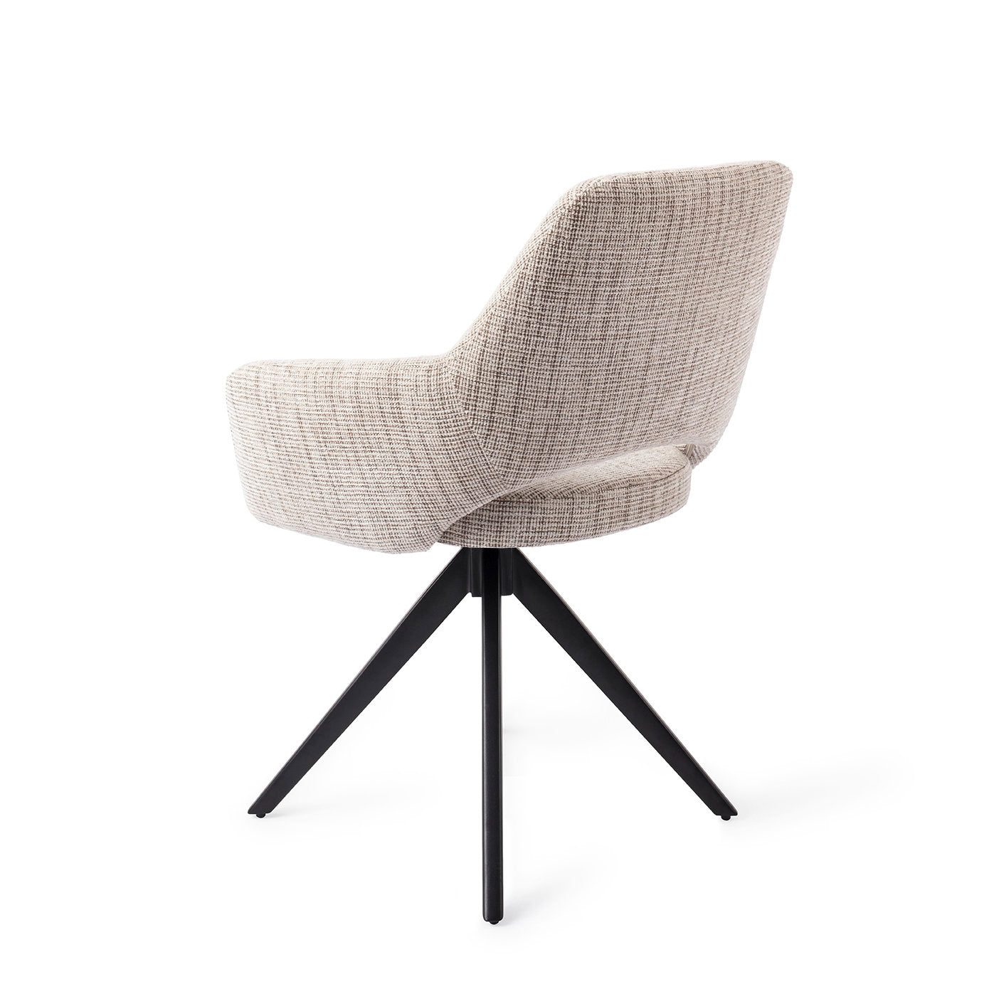 Yanai Dining Chair Caramel Grid Turn Black