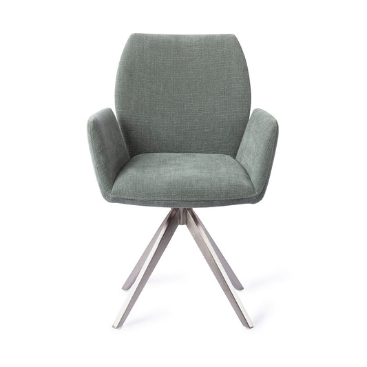 Misaki Dining Chair Breezy Blue Turn Steel