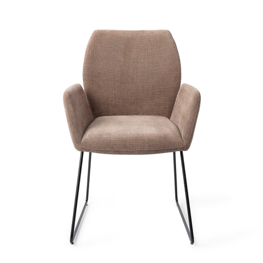 Misaki Dining Chair Mocha Mist Slide Black