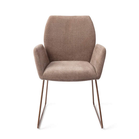 Misaki Dining Chair Mocha Mist Slide Rose