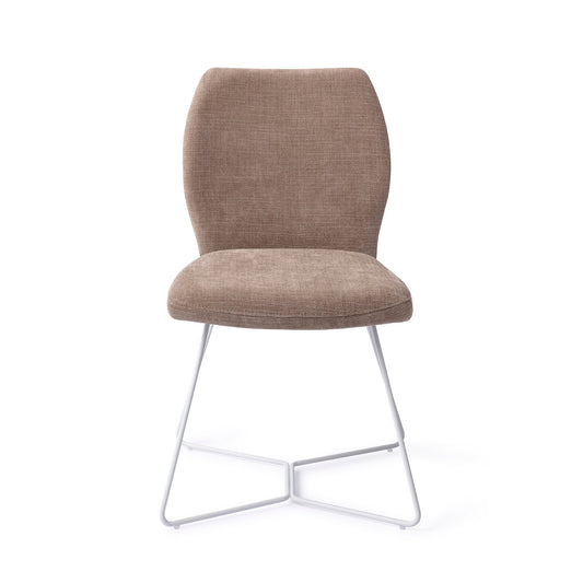 Ikata Dining Chair Mocha Mist Beehive White