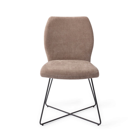 Ikata Dining Chair Mocha Mist Cross Black