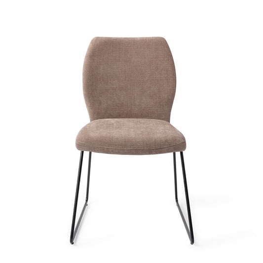 Ikata Dining Chair Mocha Mist Slide Black