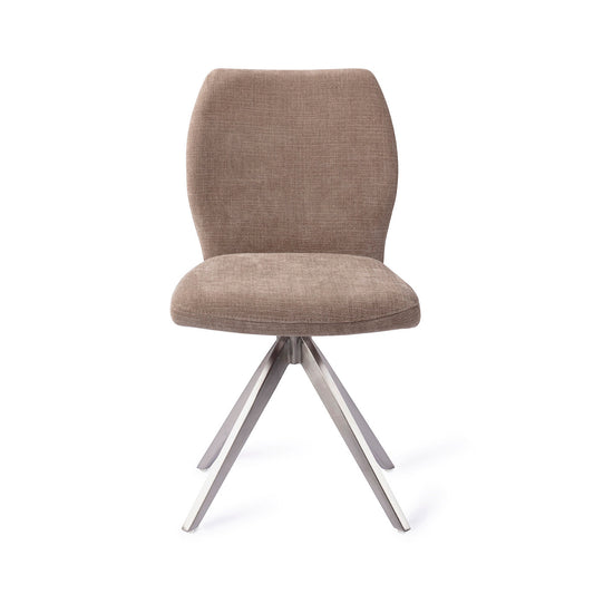 Ikata Dining Chair Mocha Mist Turn Steel