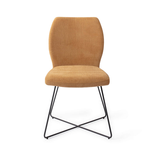 Ikata Dining Chair Honey Harvest Cross Black