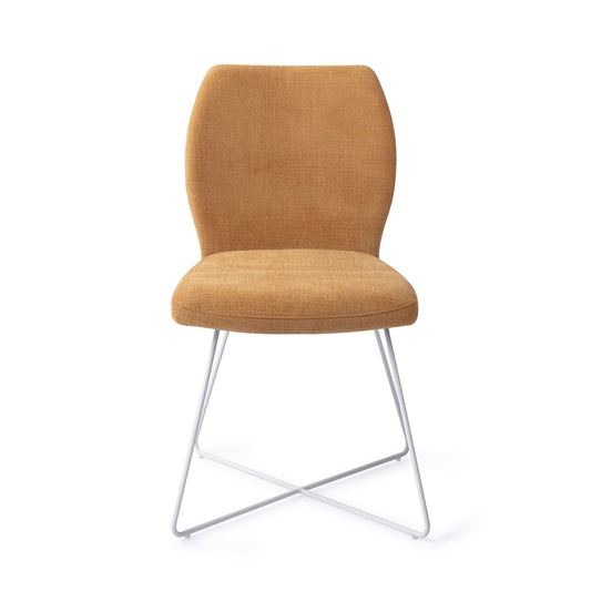 Ikata Dining Chair Honey Harvest Cross White
