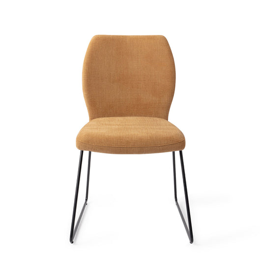 Ikata Dining Chair Honey Harvest Slide Black