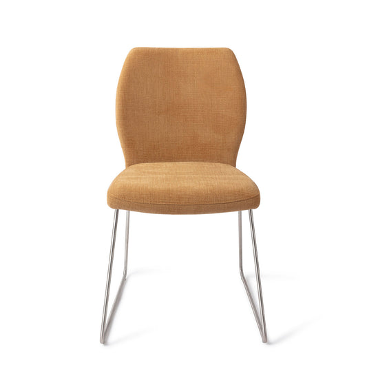 Ikata Dining Chair Honey Harvest Slide Steel