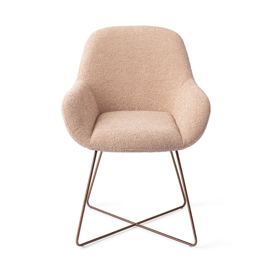 Kushi Dining Chair Flax Relax Cross Rose
