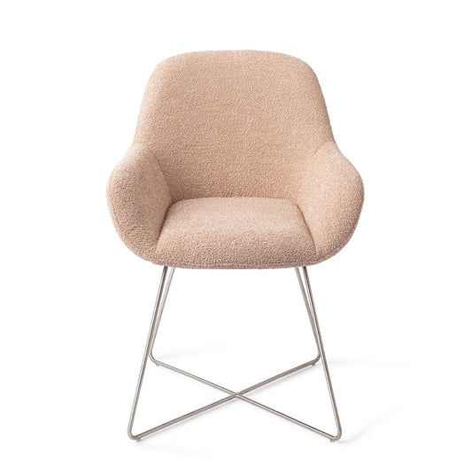 Kushi Dining Chair Flax Relax Cross Steel