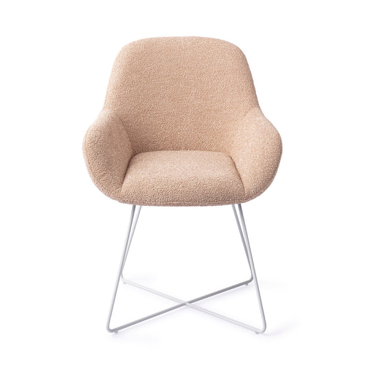 Kushi Dining Chair Flax Relax Cross White