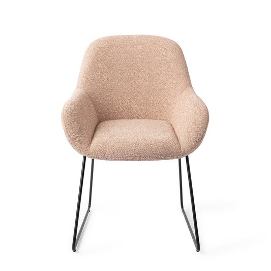 Kushi Dining Chair Flax Relax Slide Black