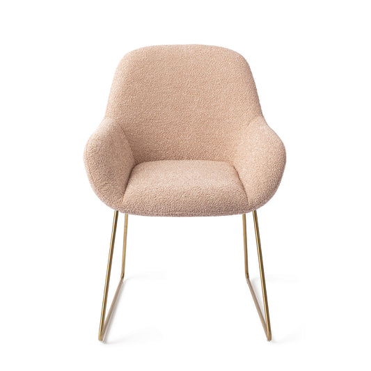 Kushi Dining Chair Flax Relax Slide Gold