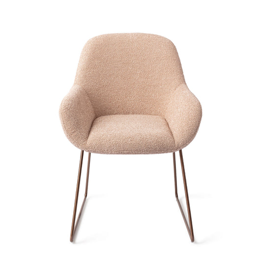 Kushi Dining Chair Flax Relax Slide Rose