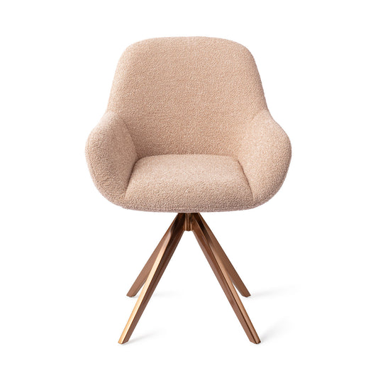 Kushi Dining Chair Flax Relax Turn Rose