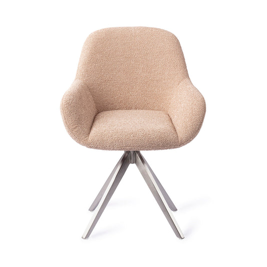 Kushi Dining Chair Flax Relax Turn Steel