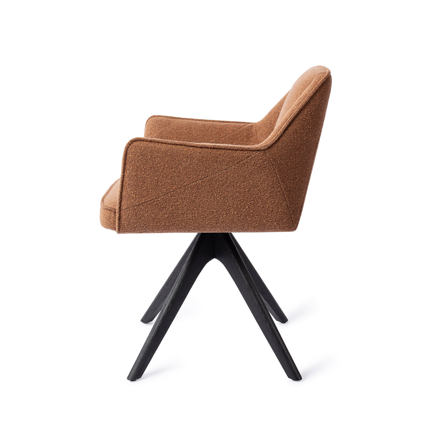 Tome Dining Chair Cinnamon Bun Revolve Oak Black