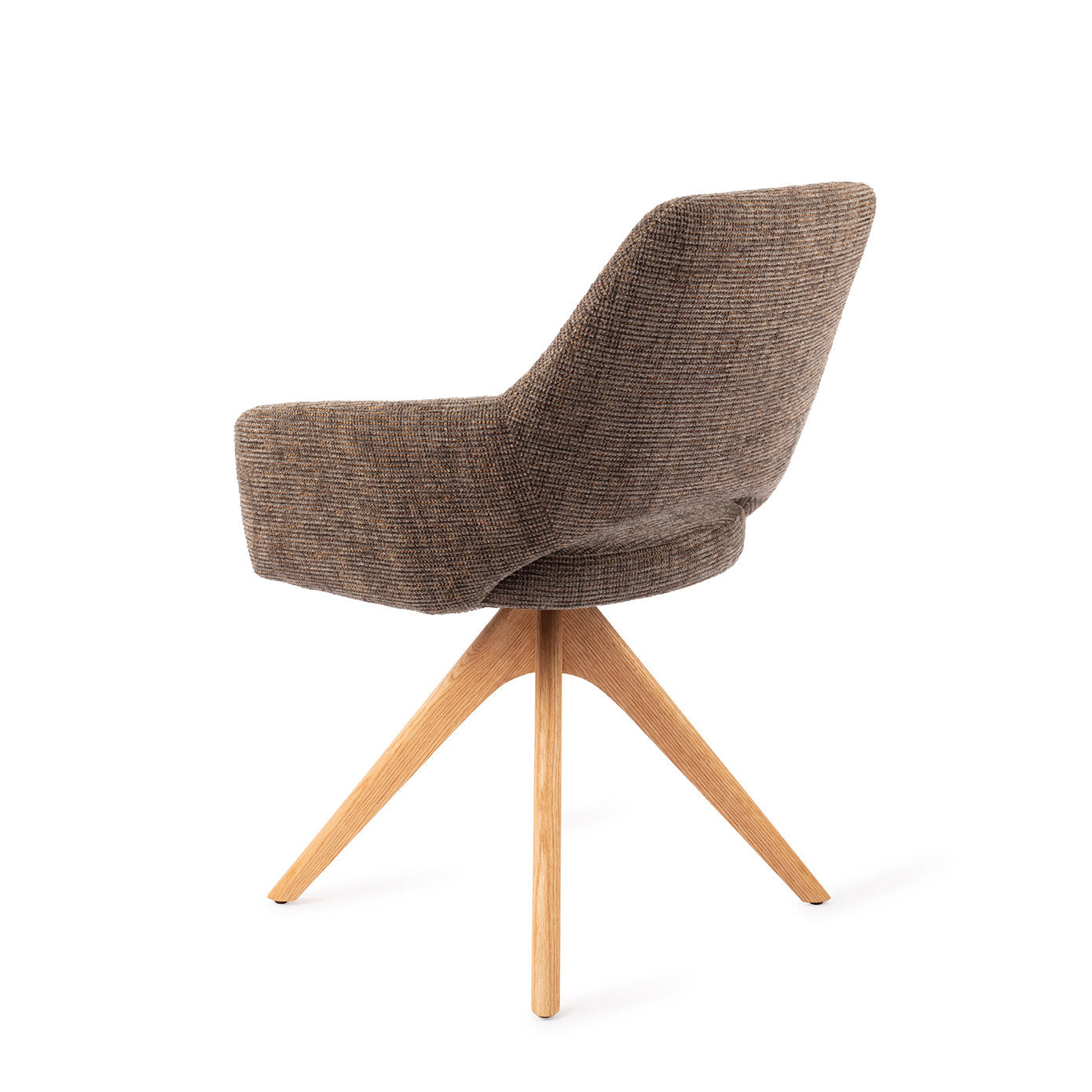 Yanai Dining Chair Checked Chestnut Revolve Oak Natural