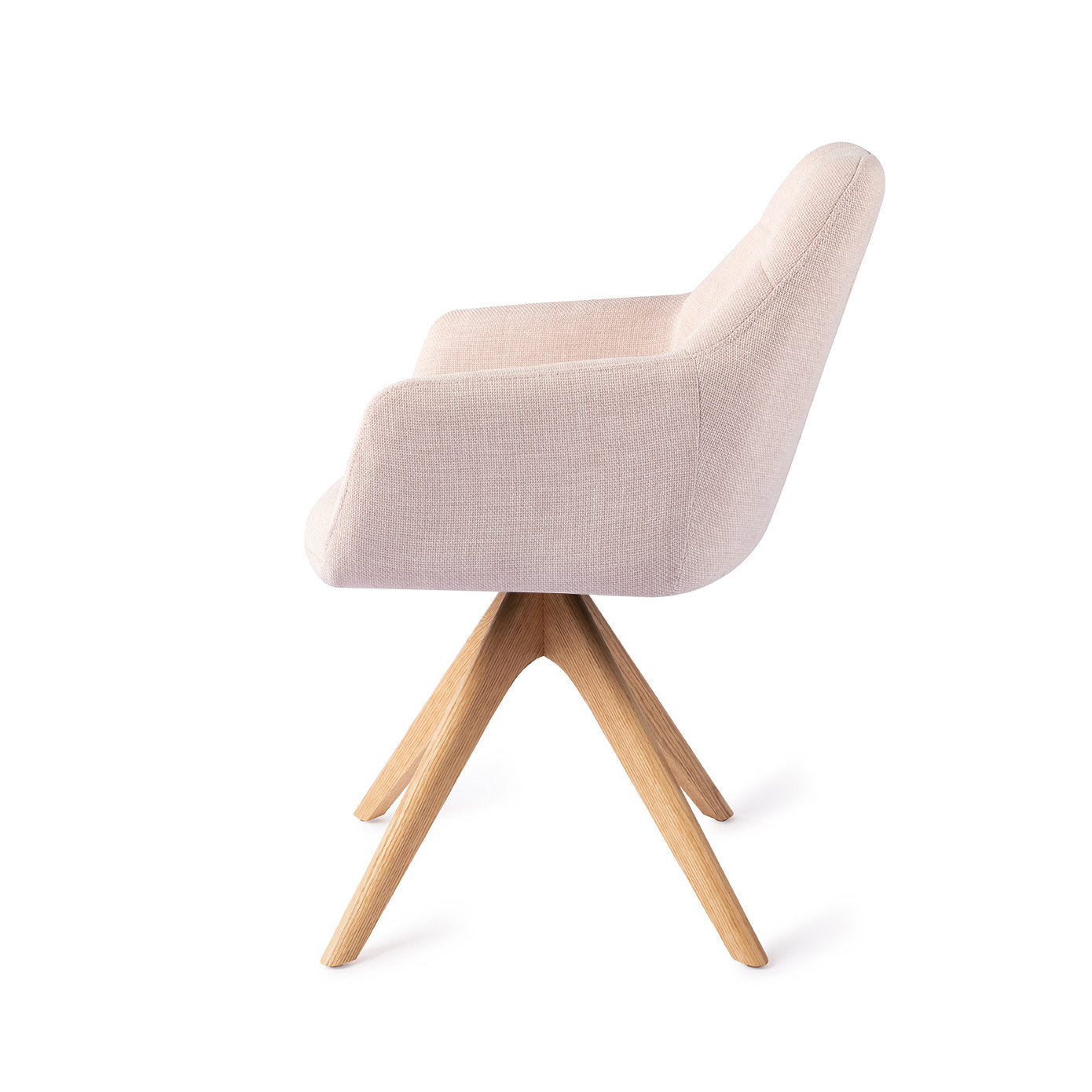 Noto Dining Chair Petal Pink Revolve Oak Natural