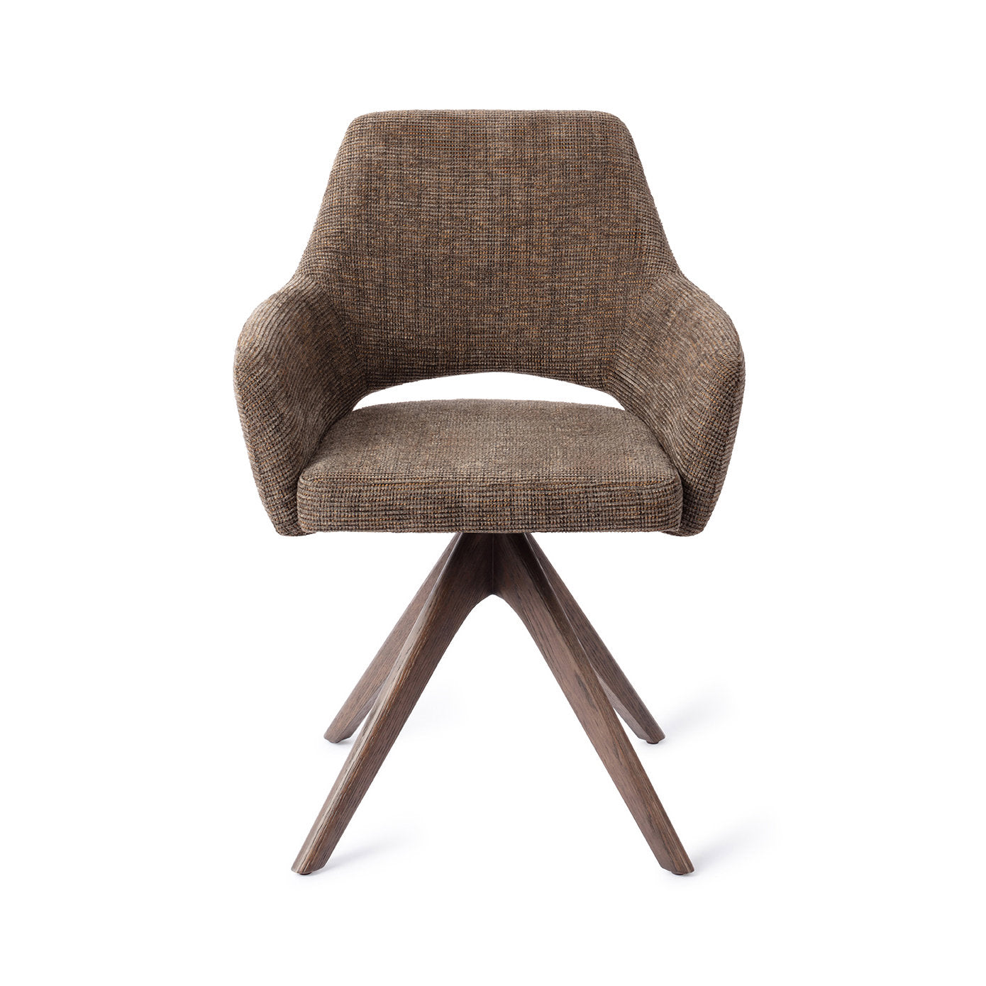 Yanai Dining Chair Checked Chestnut Revolve Oak Walnut