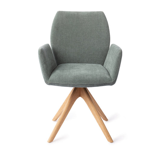 Misaki Dining Chair Breezy Blue Revolve Oak Natural