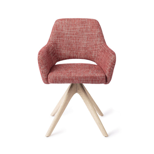 Yanai Dining Chair Berry Bars Revolve Oak Bleach