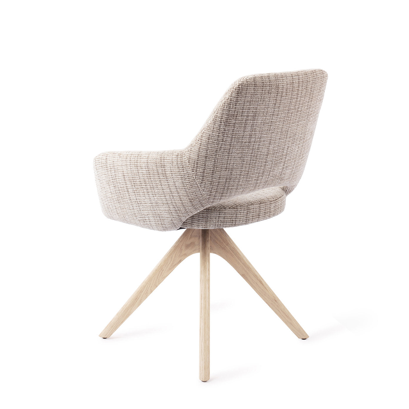 Yanai Dining Chair Caramel Grid Revolve Oak Bleach