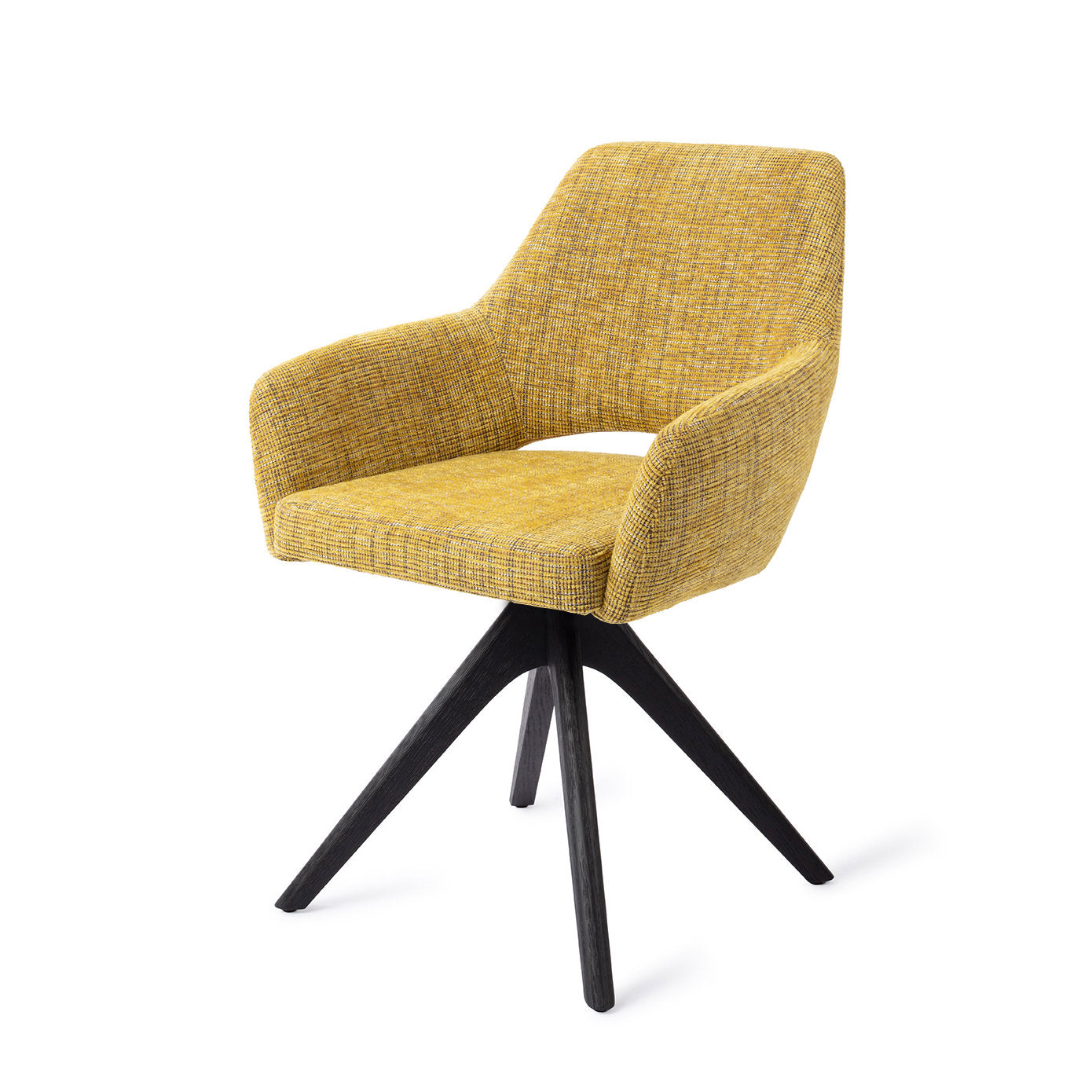 Yanai Dining Chair Lemon Lines Revolve Oak Black