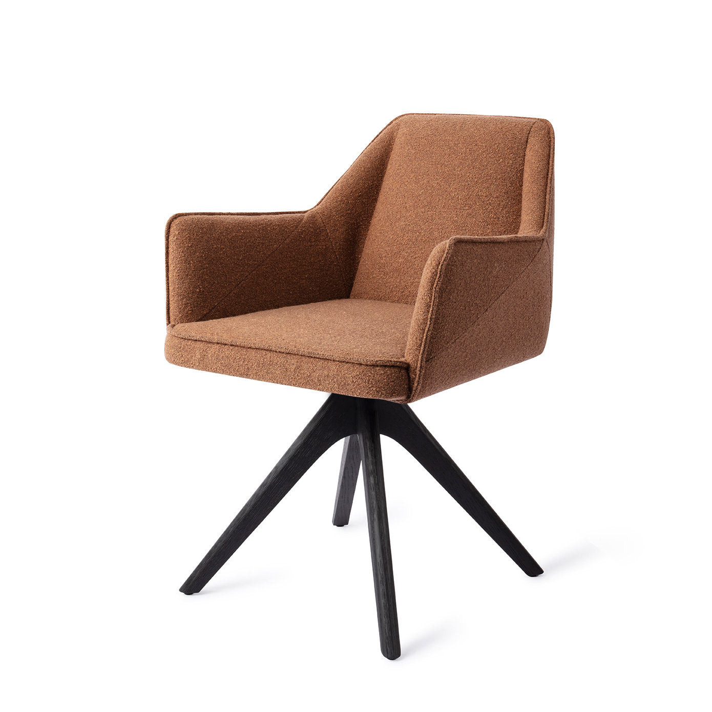 Tome Dining Chair Cinnamon Bun Revolve Oak Black