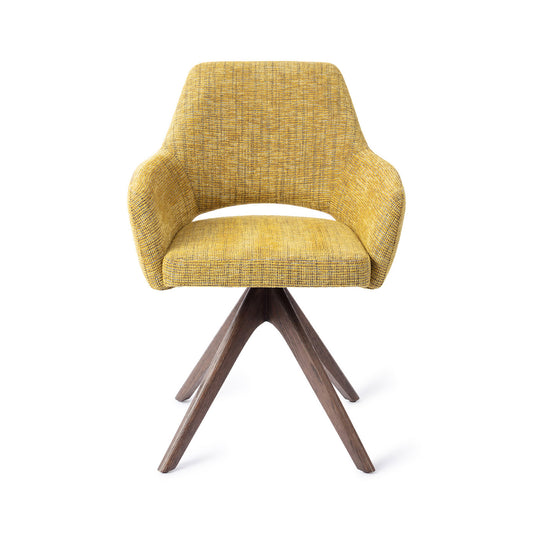 Yanai Dining Chair Lemon Lines Revolve Oak Walnut